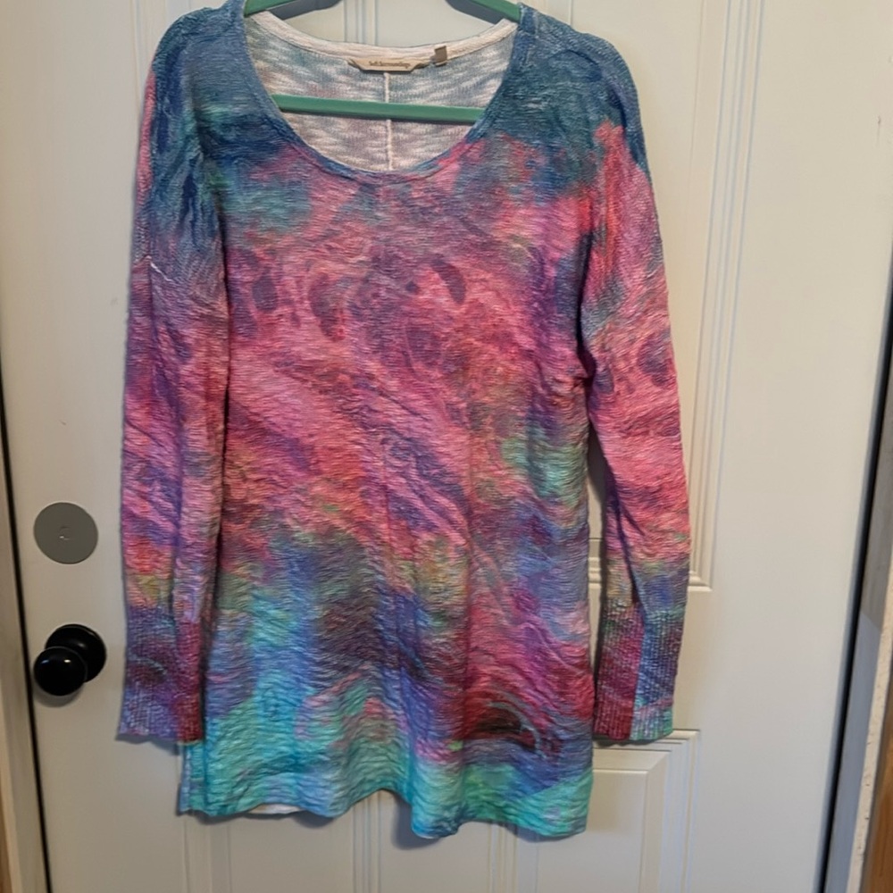 Soft Surroundings long colorful long sleeve pullover, XL